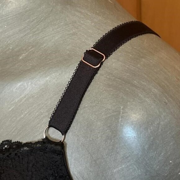 SET of 2 Bundle!! Smart & Sexy Lace Bra Padded 40D Red & Black - Picture 7 of 13